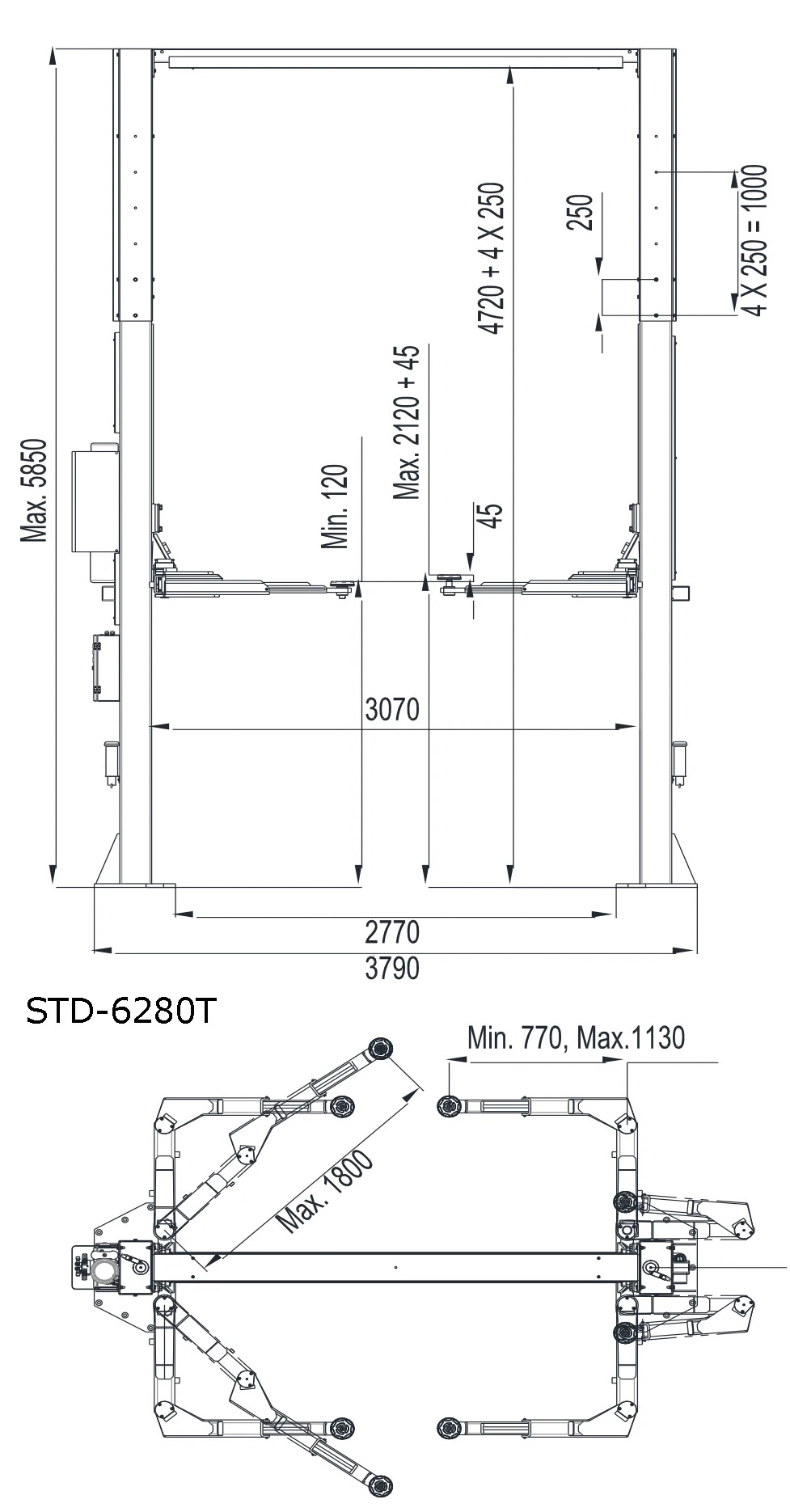 Dvostubna dizalica elektro-hidraulična 8 tona - Slika 2